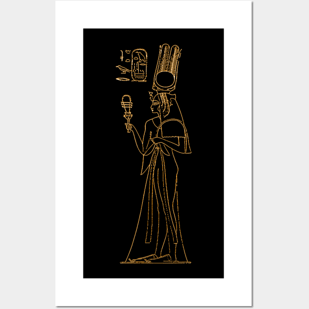 Nefertari Gold & Black - Queen of Ramses Wall Art by CRWPROD